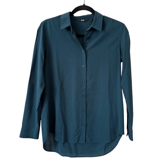 Uniqlo Tops - Women's Uniqlo Dark Green Button Down Collar Blouse Office/Formal/Business - XS